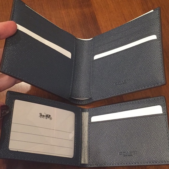 Coach “Dark Denim” color Compact ID wallet - Picture 5 of 7